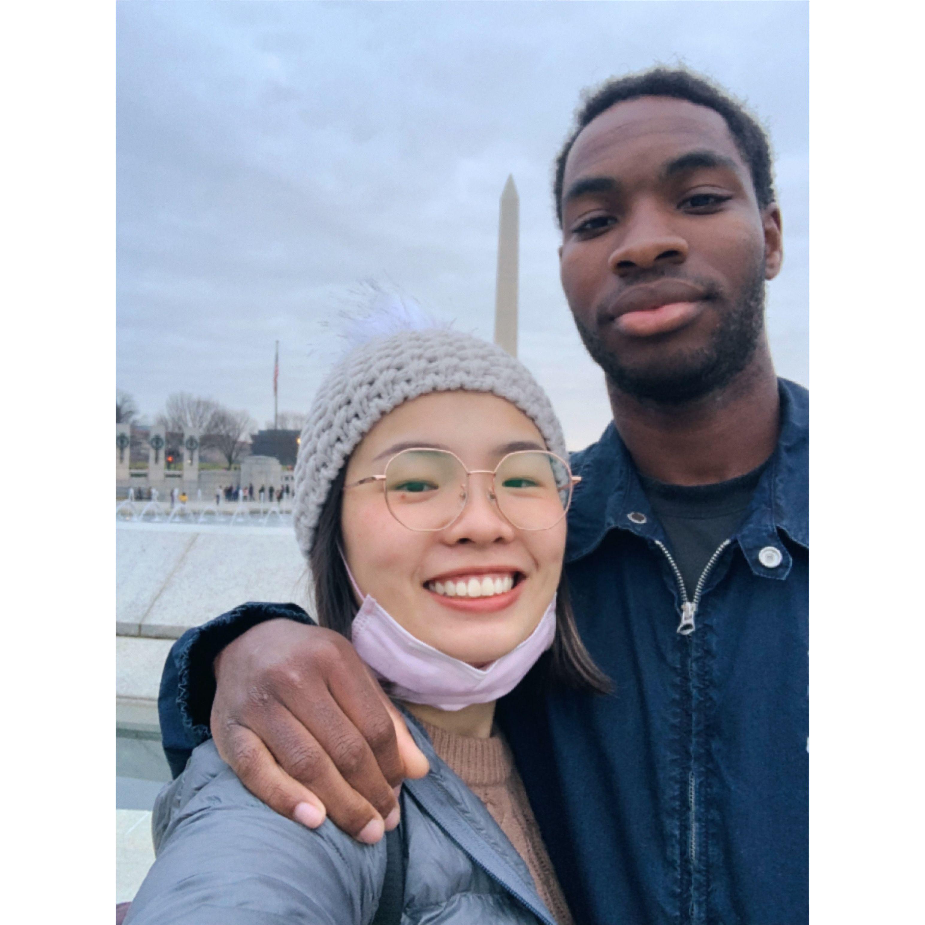 In 2021, Ya Yun traveled with Jordan to DC for the first time for Christmas.