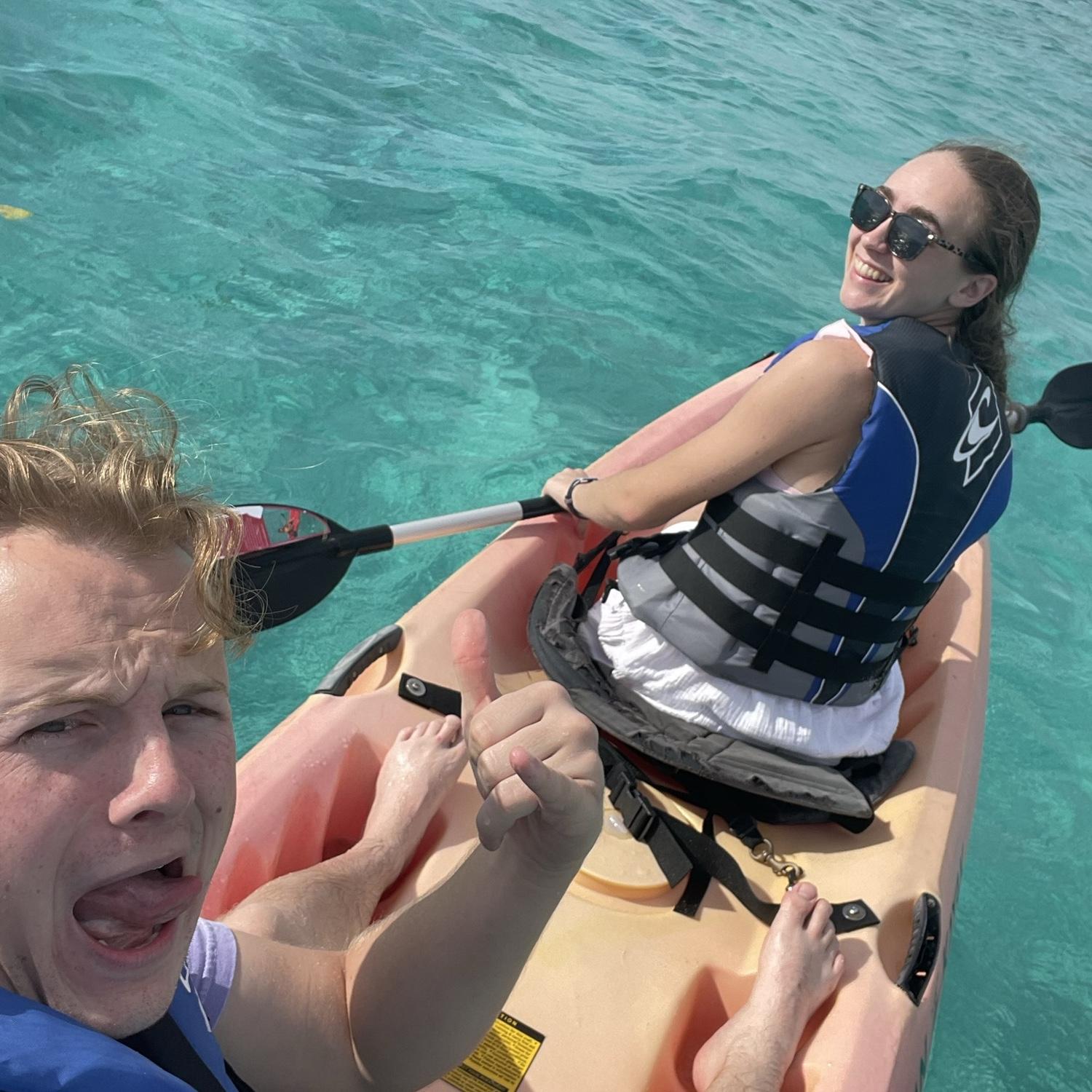 Kristen and Sean went Kayaking at the Princess Cays...unsurprisingly Sean made Kristen do all of the paddling.