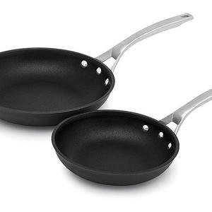 Calphalon Signature Hard Anodized Nonstick Omelet Fry Pan Set, 8"/10", Black