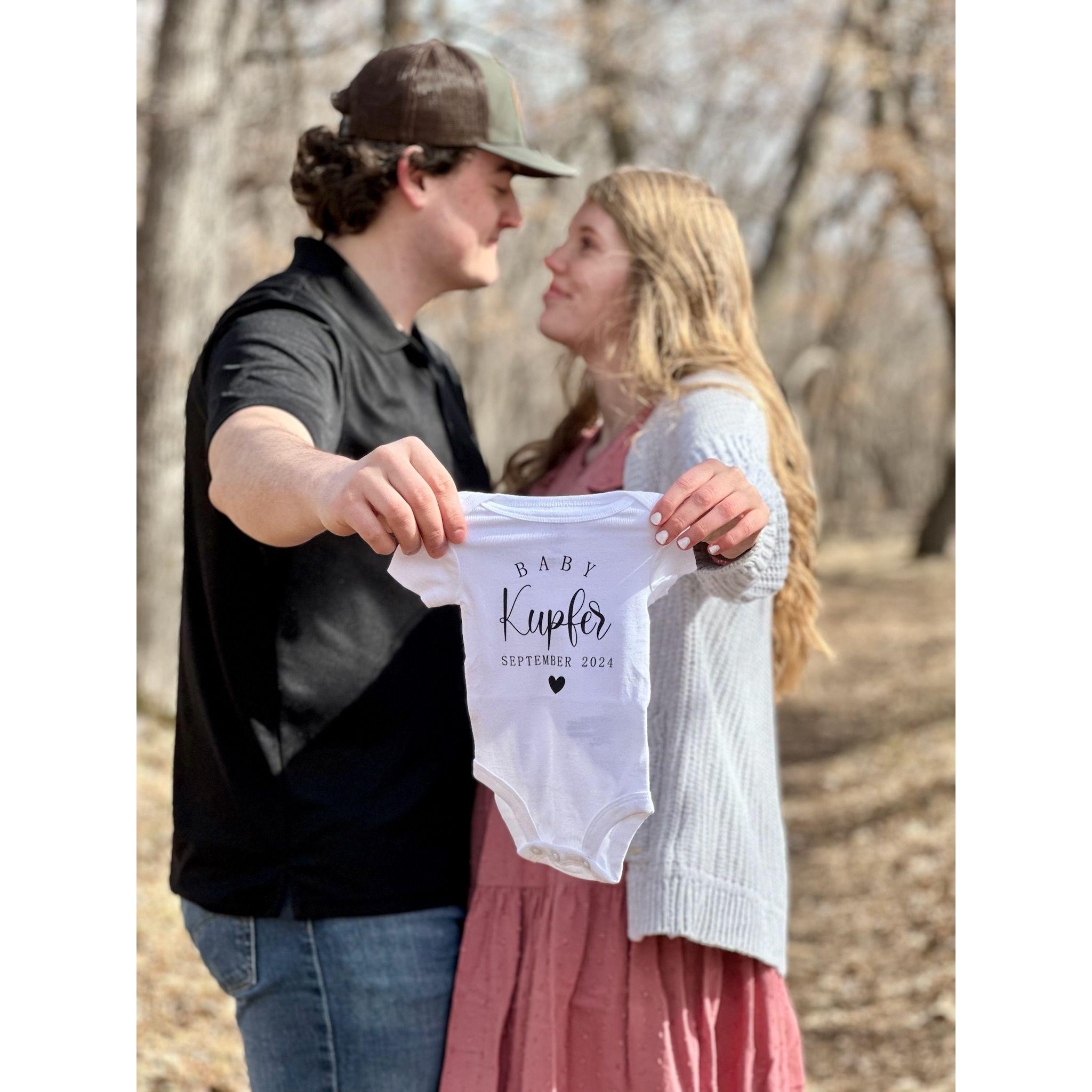 Announcement of expanding our family. March 2024