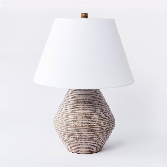 Assembled Ceramic Table Lamp Tan - Threshold™ designed with Studio McGee
