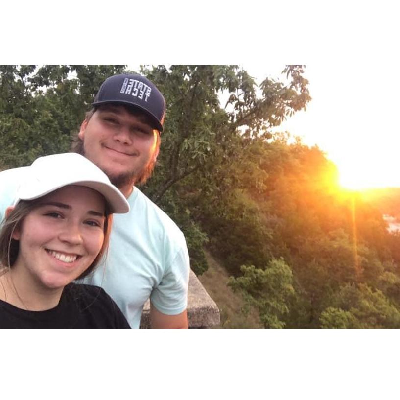 One of our favorite things to do together is go hiking and watch the sunset!