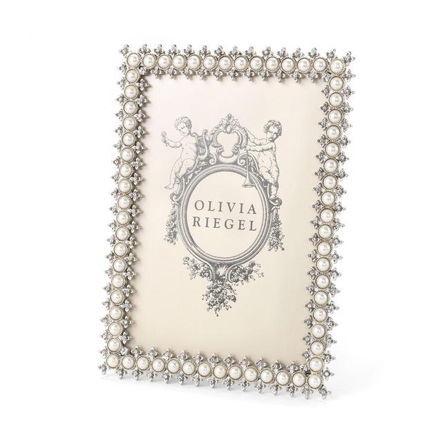 Olivia Riegel Crystal & Pearl Frame, 5" x 7"