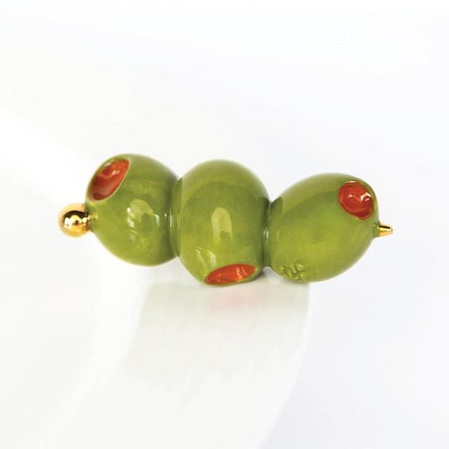 Nora Fleming Olive You so Much (Olive) - Hand-Painted Ceramic Decor - Minis for The Home and Office