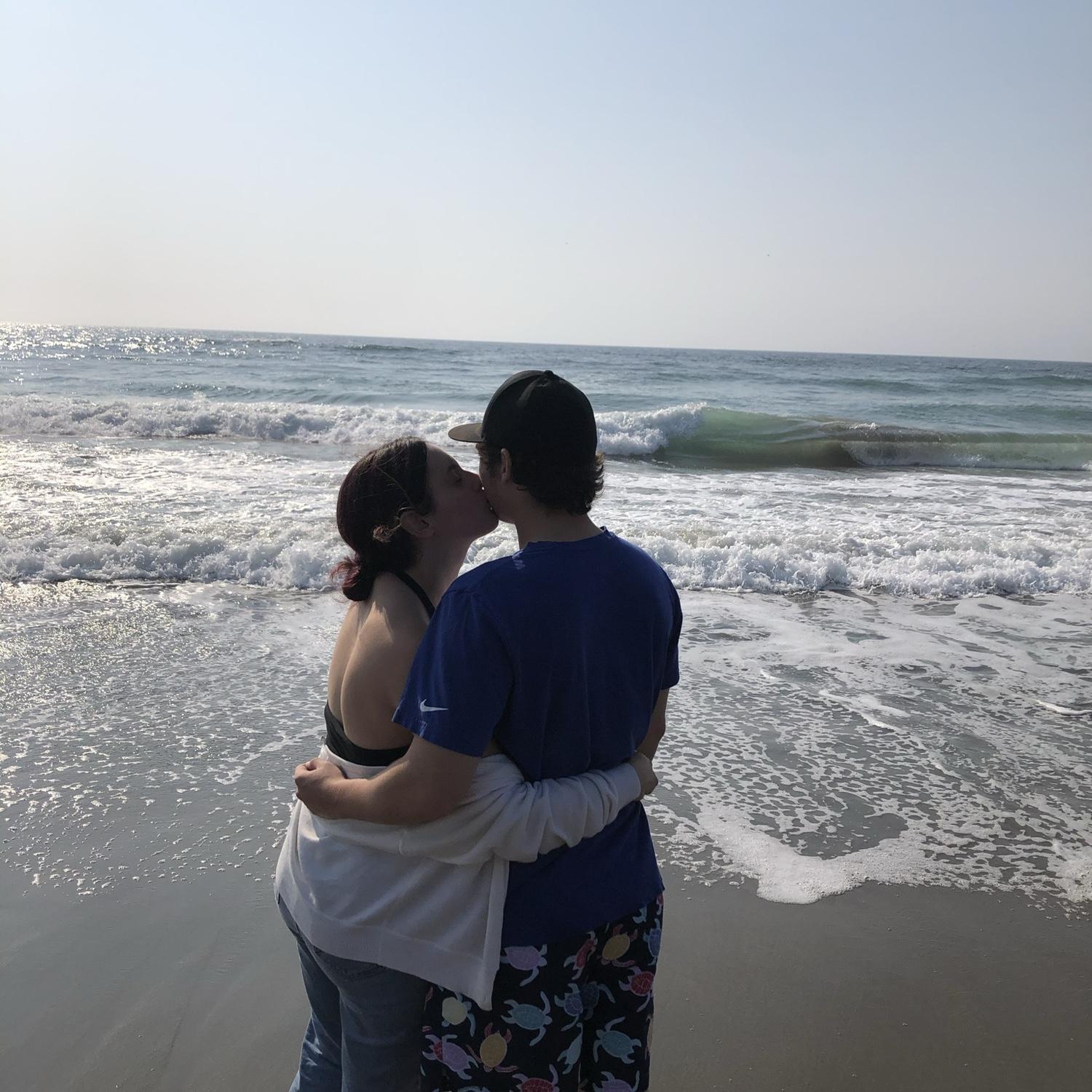 Celebrating Damon’s 21st at the beach.