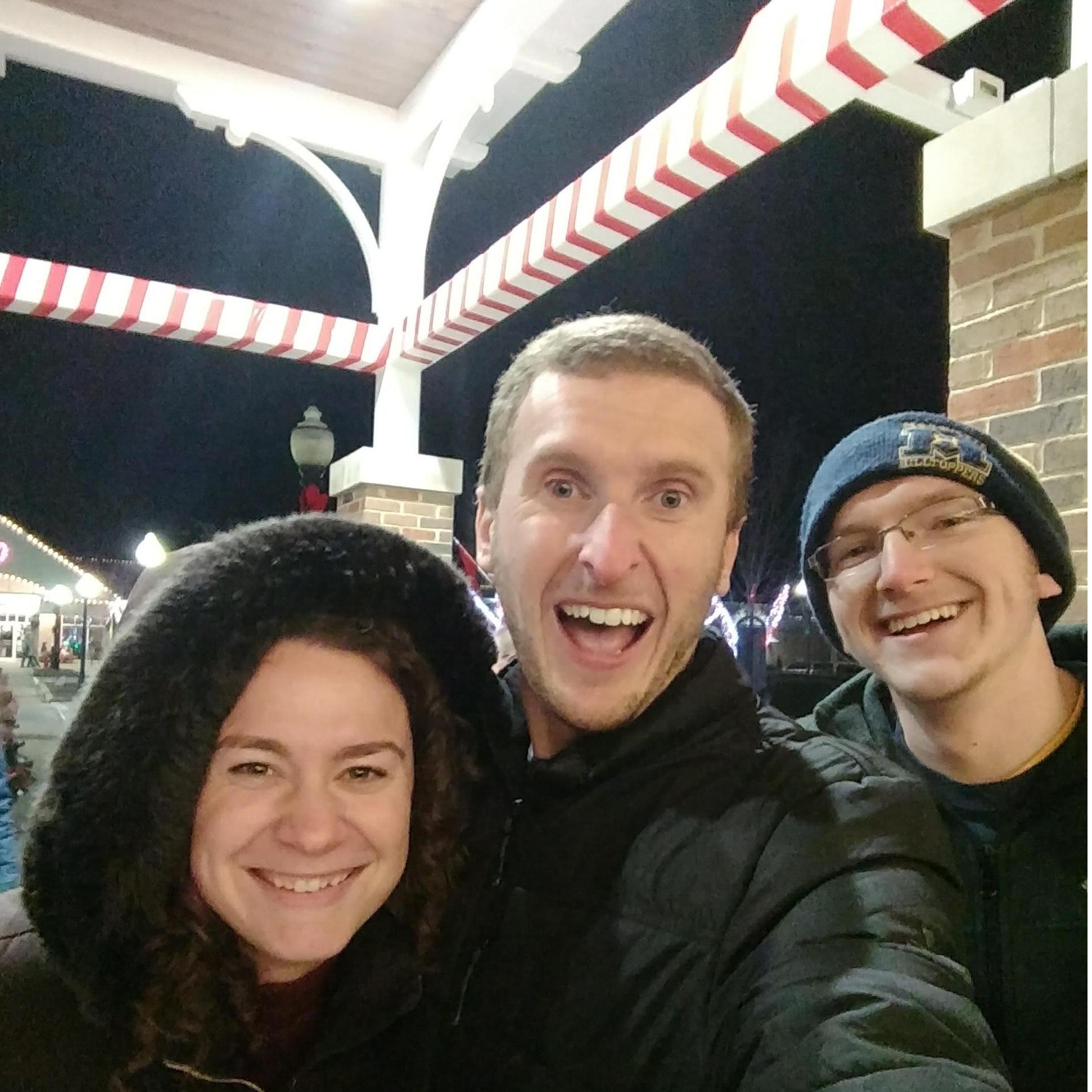 Christmas market with Ryan's brother