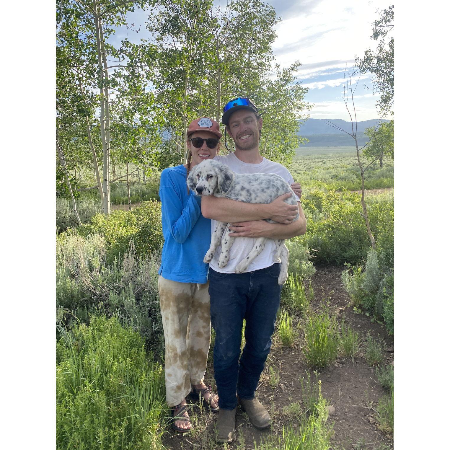 Lenny's first camping trip!