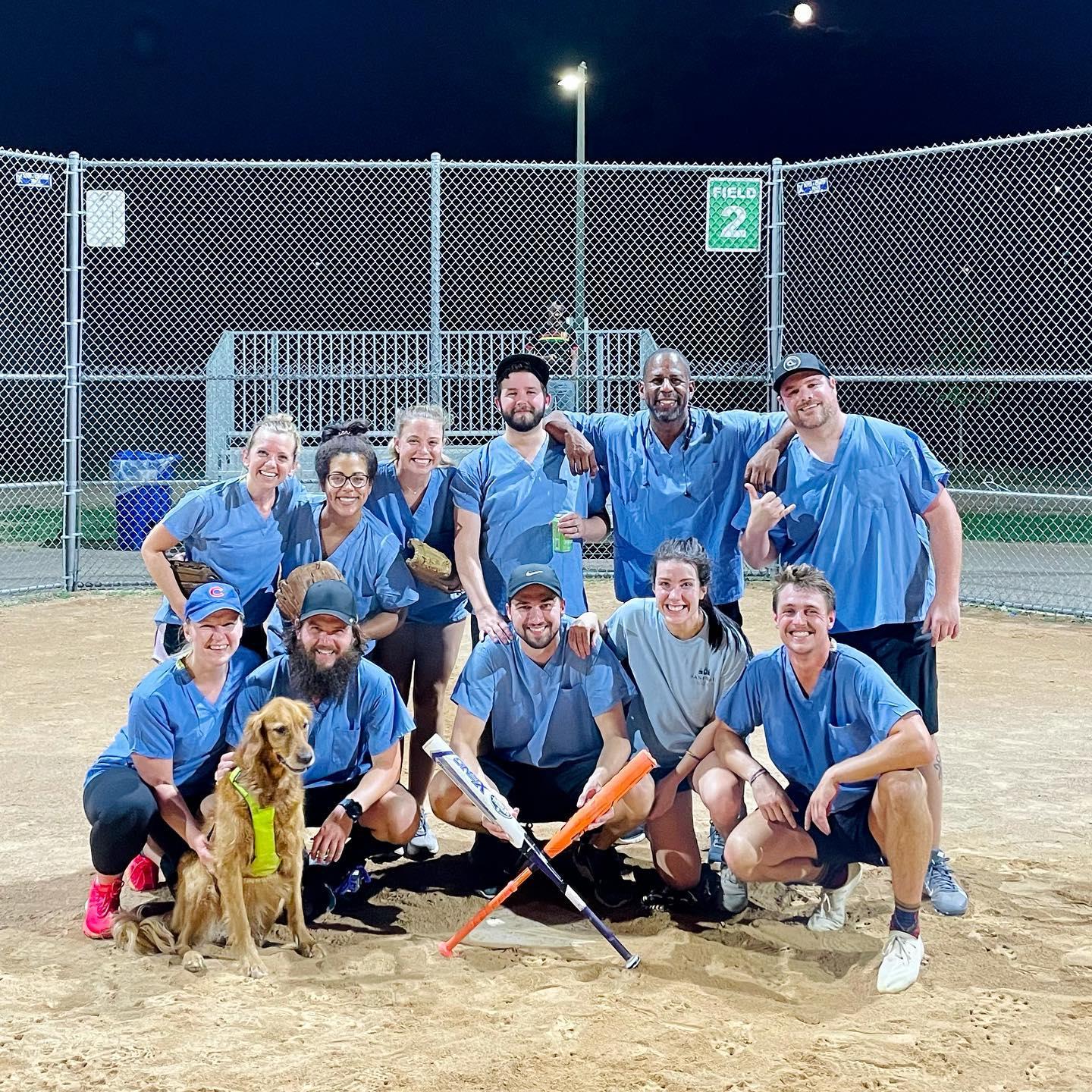 Sarah recruited Jack to join her work's softball team for 2 years, Rory was the team mascot