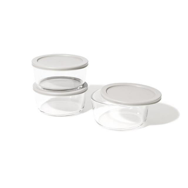 DURA LIVING 6-Piece Glass Food Storage Containers Set (3 Containers + 3 BPA-Free Lids) | 4-Cup, Leakproof | Microwave, Freezer, Oven & Dishwasher Safe | Ideal for Meal Prep & Pantry Organization