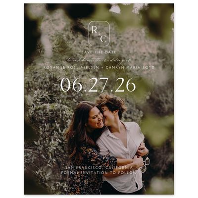 White Winter Wedding Digital Save the Date - Altair Photo