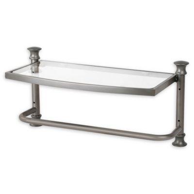 ORG Wall Shelf with Towel Bar in Satin Nickel