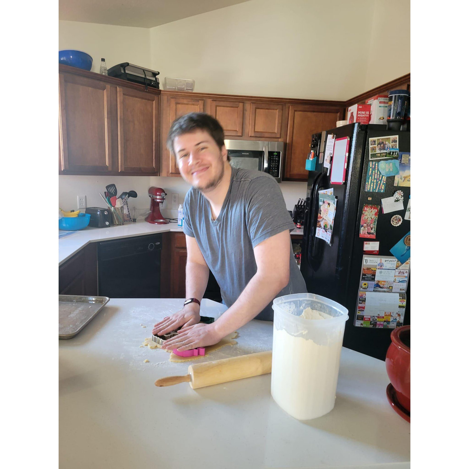Making christmas sugar cookies!