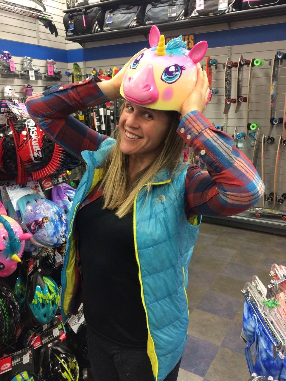 Safety first!
(That's a helmet I bought for my niece Whitney while Jason and I were visiting Pocatello.)