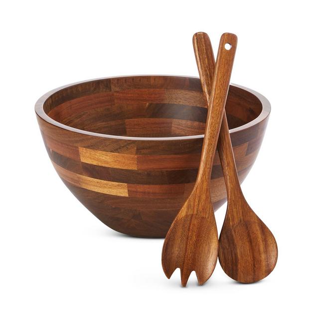 Hudson Park Collection 3 Piece Acacia Wood Salad Bowl Set - 100% Exclusive