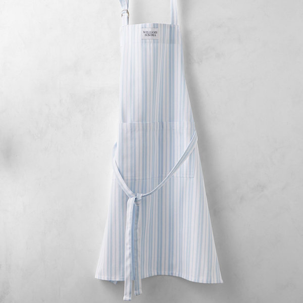 Williams Sonoma Classic Stripe Apron , Ice Water Blue
