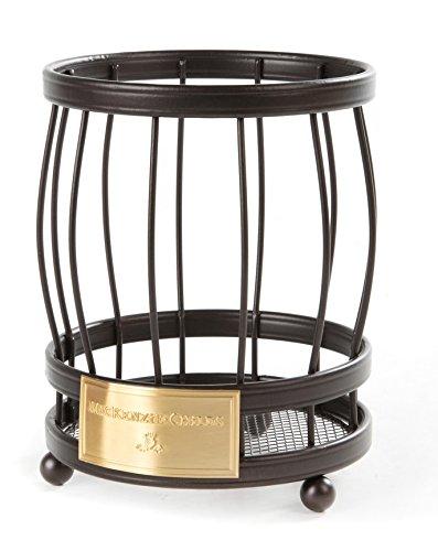Steel Round Coated Carbon Deep Utensils Caddy – Black Utensils Holder - 6" Diameter 7" Tall - Cutlery Crock by MacKenzie-Childs