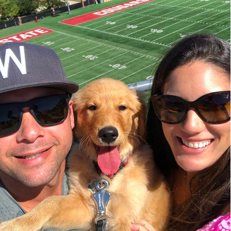 Frankie & Bella's first time to Jason's college campus! Go Cougs!