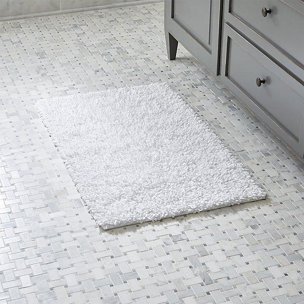 Loop White Bath Rug