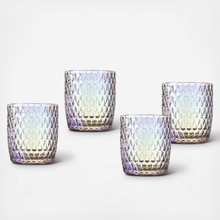 Halo Double Old Fashion Glass, Set of 4
