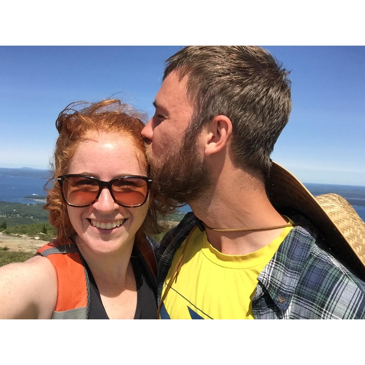Nate and Hannah in Acadia National Park, Maine in 2017.