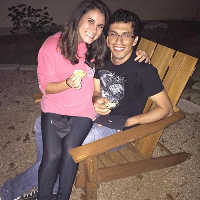 Yoser's first smore!