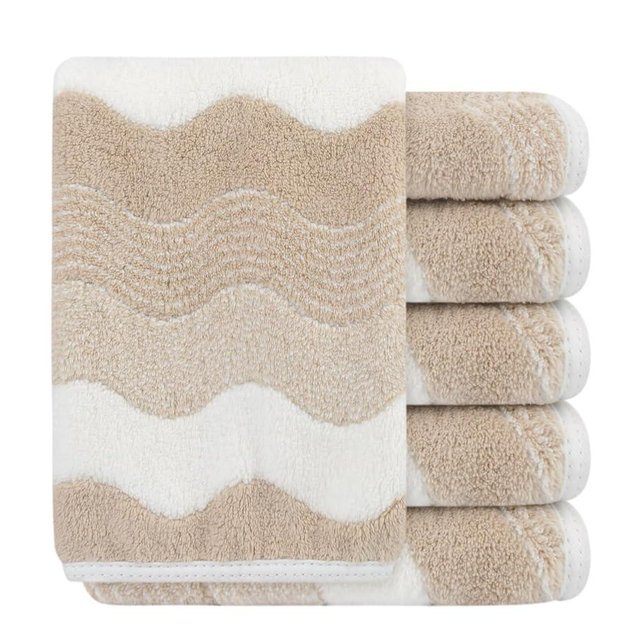SINLAND Absorbent Coral Velvet Washcloth Ultra Soft Microfiber Face Towels 12 x 12 inch Multi-Purpose Face Cloths for Household and Sport