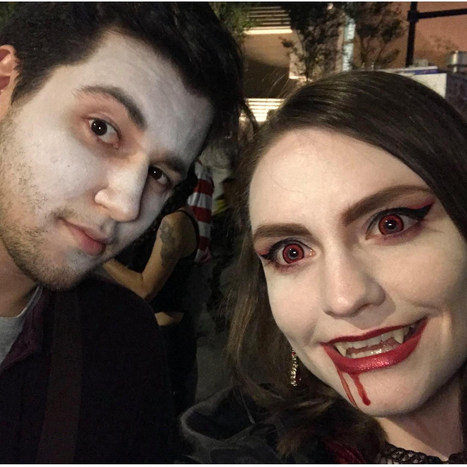 Vampire and victim, October 2017.