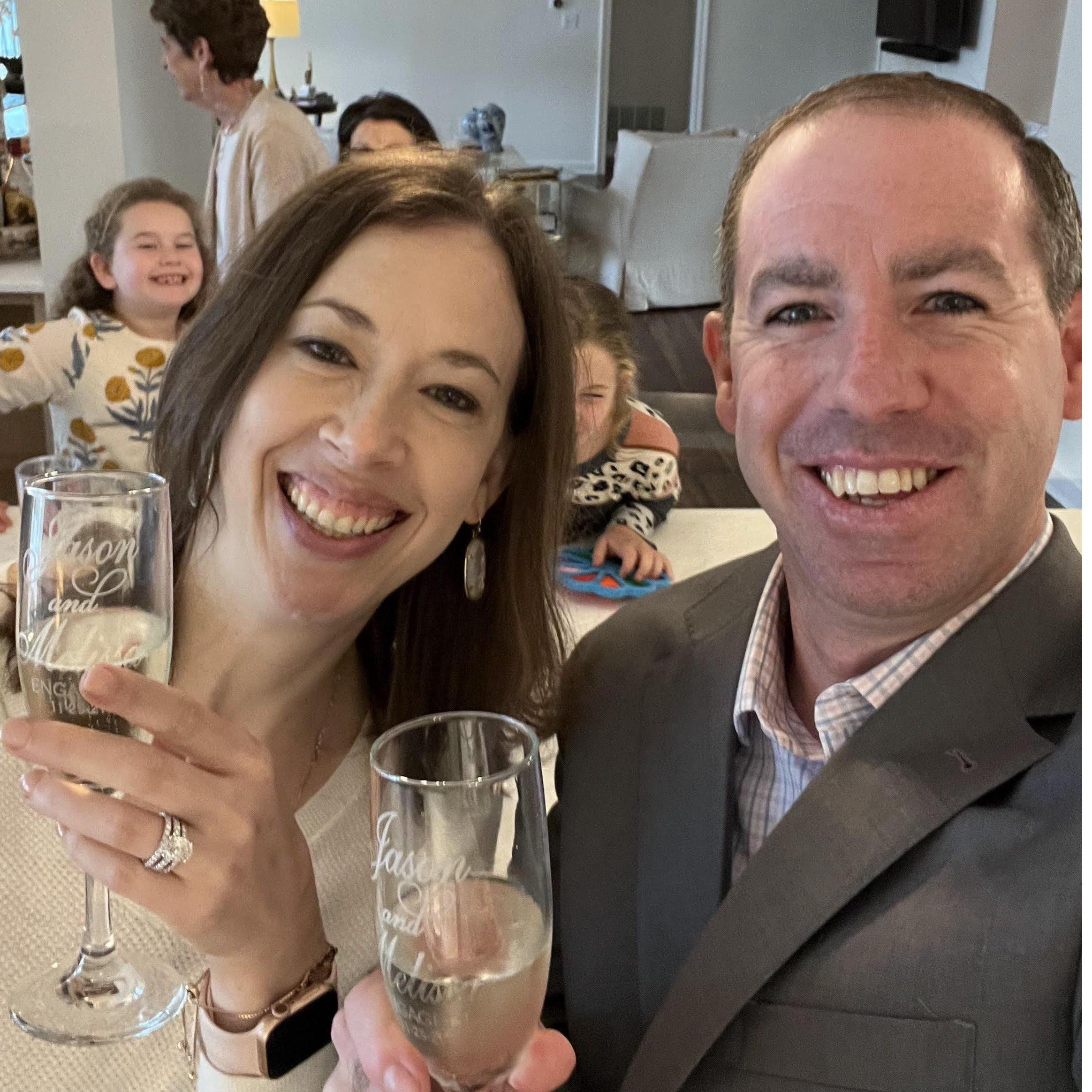 toasting our engagement!