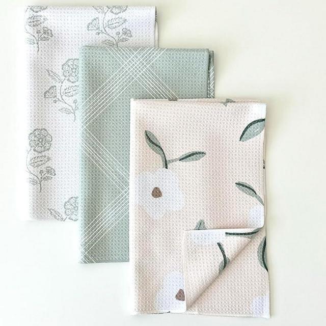 Trig Kitchen Towels (Neutral/Sage)