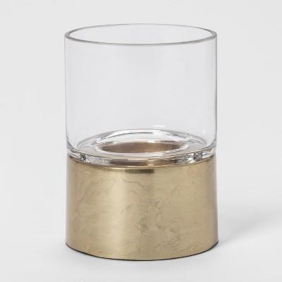 4.7" x 3.5" Hurricane Tealight Candle Holder Gold - Project 62&#153;