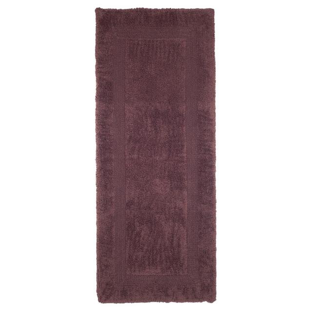 Solid Reversible Long Bath Rug Dark Brown - Yorkshire Home