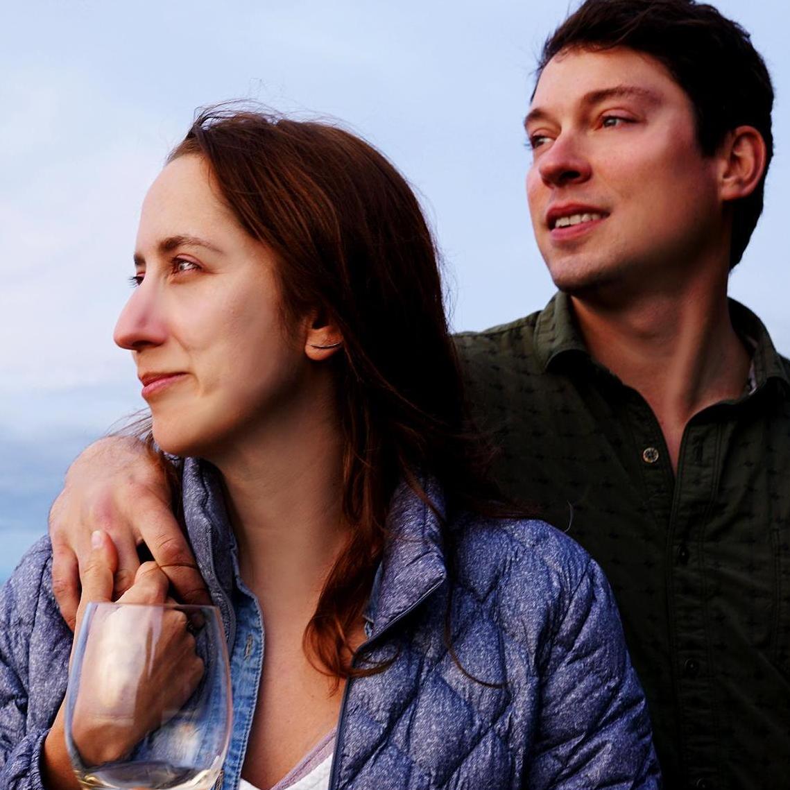 Minutes after Aaron popped the question on the beach in Sequim, WA on the Fourth of July, 2019.