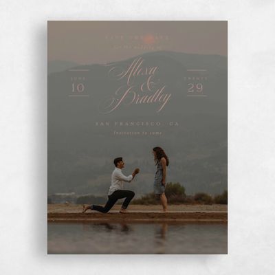 Café au Lait, Brown Wedding Save the Date - Loren Photo