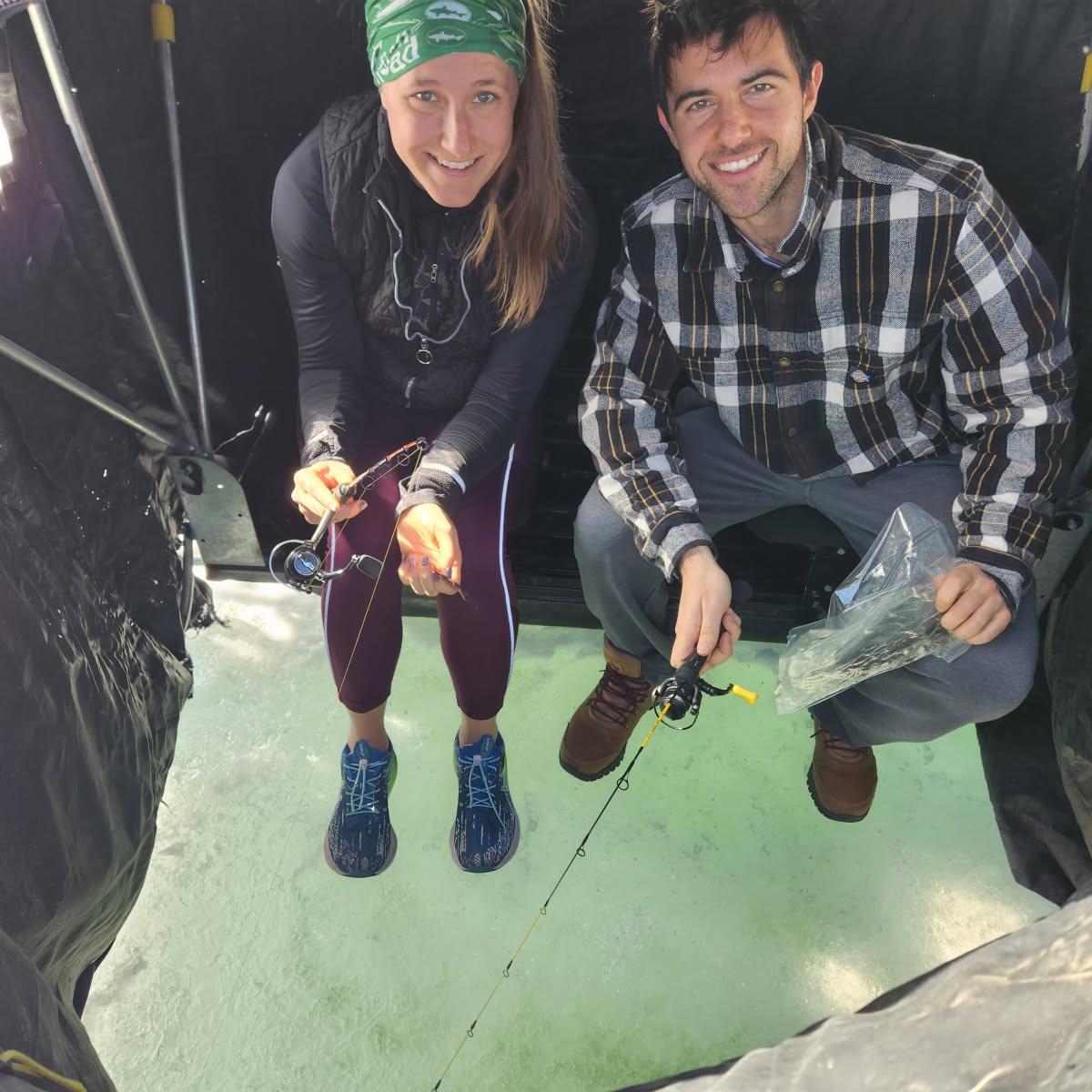 Our first time ice fishing!