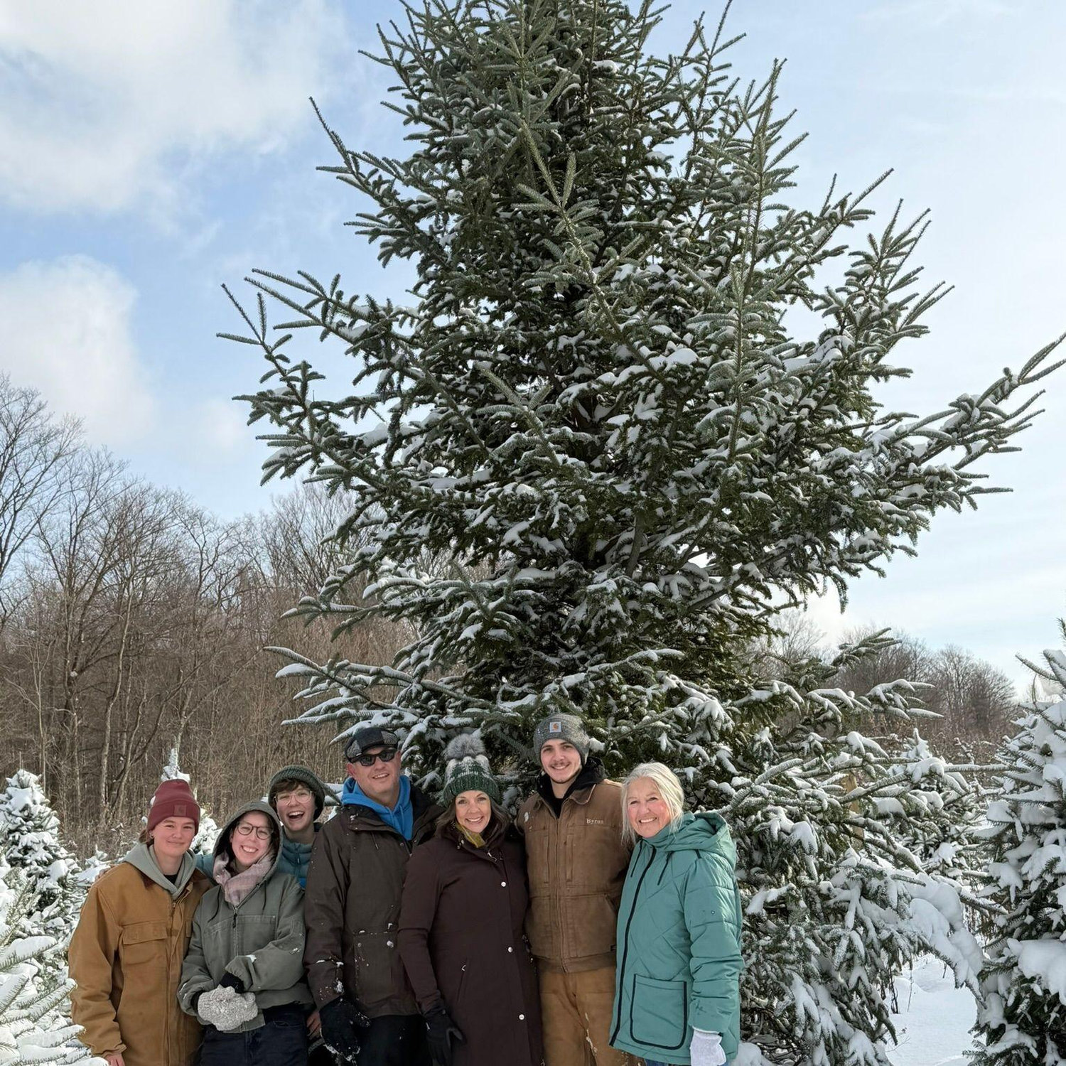 For our first holiday season engaged, we spent Thanksgiving with my family in Munnsville, and got our Christmas tree.