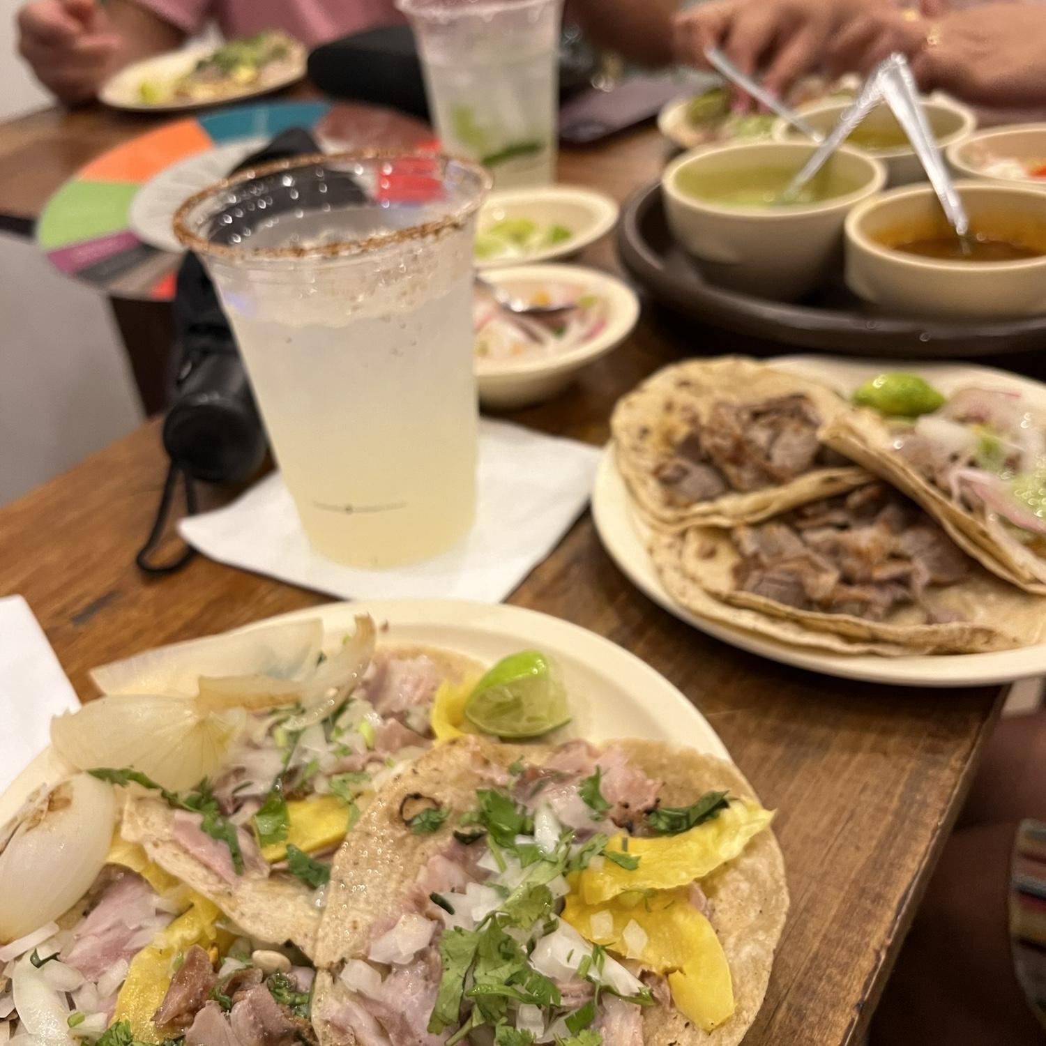 Great street tacos from Taqueria Tacomer
