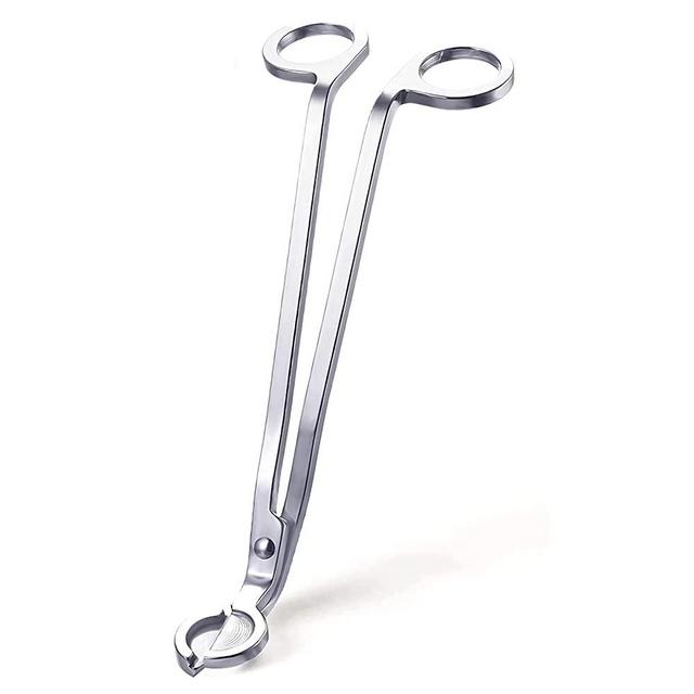 OLAMTAI Candle Wick Trimmer, Candle Wick Cutter Stainless Steel, Candle Wick Clipper Scissor Candle Tool for You to Safely Remove The Cut Wick, controllable The Candle Flame and Cleaner Burn (Silver)