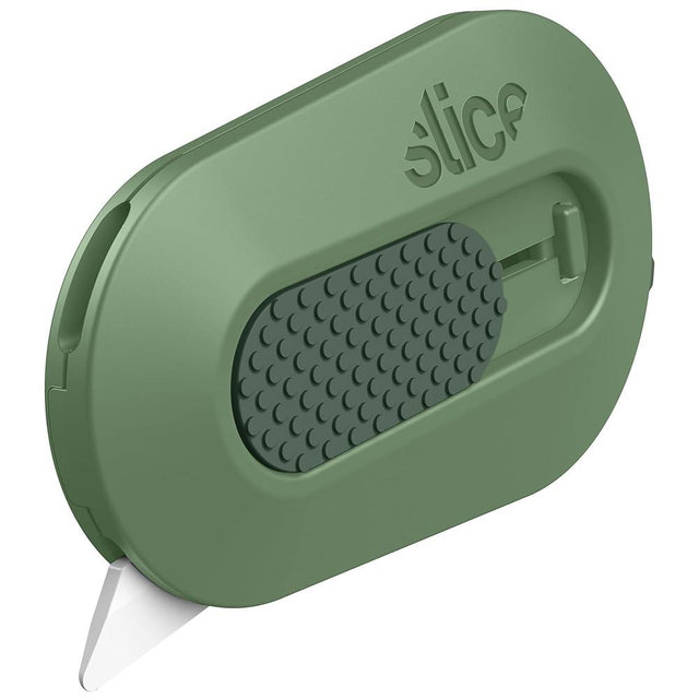 Slice Mini Box Cutter | Manual Retracting | Safe Ceramic Box Cutter Lasting 11x Longer than Metal | Box Opener | 1 Pack | Sage