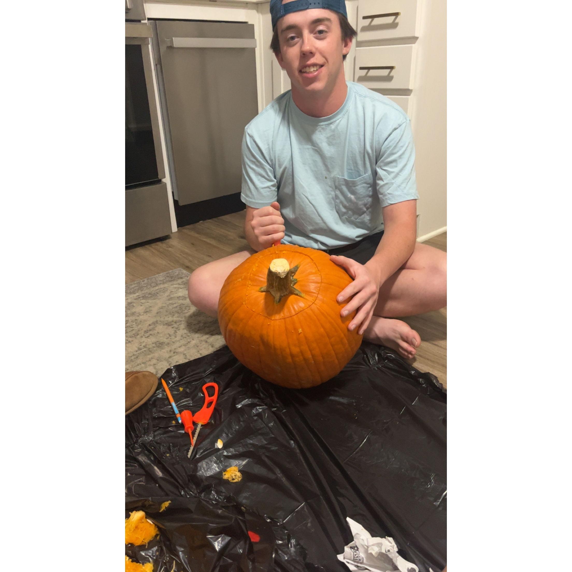 We love carving pumpkins