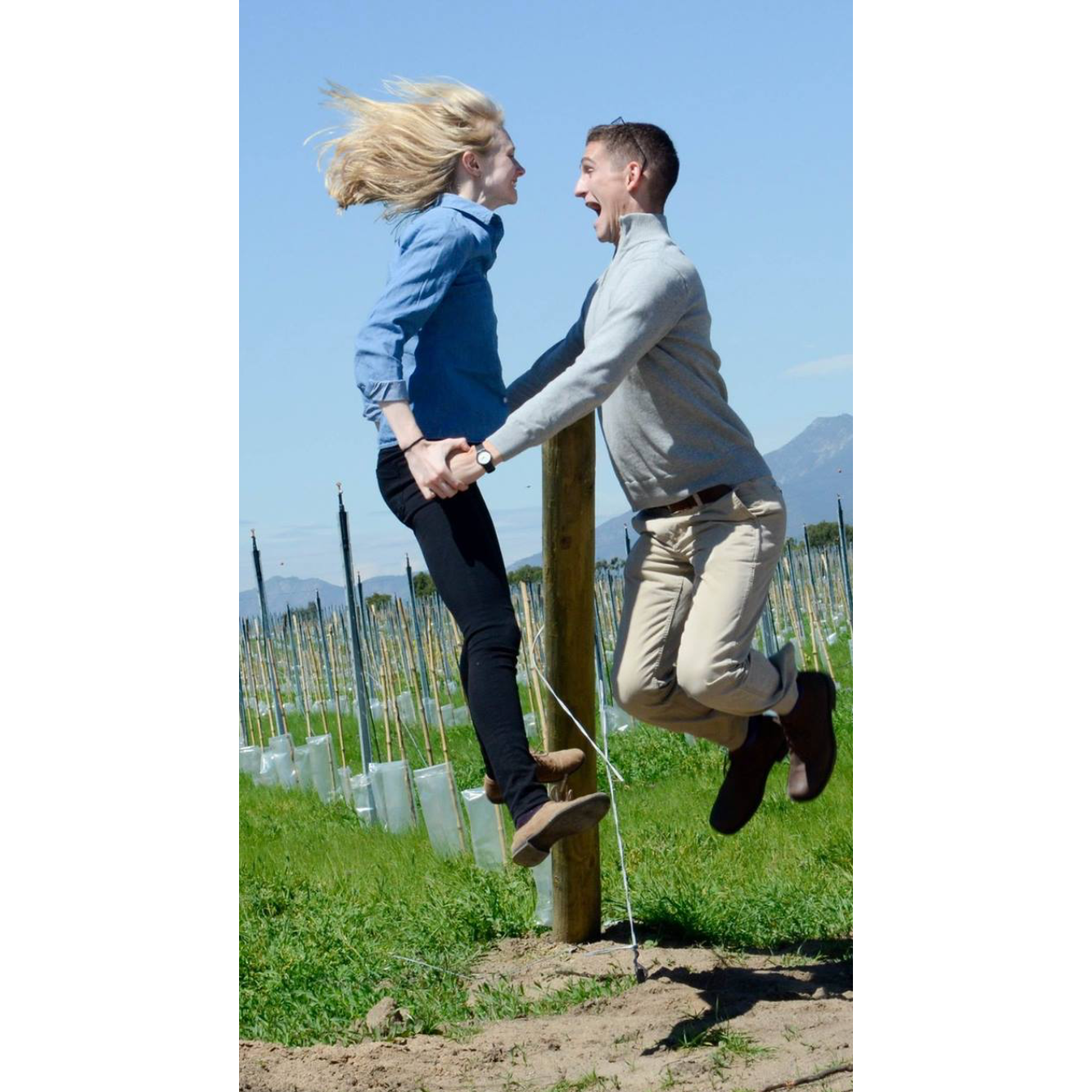 Becky is better at jumping photos than Myles