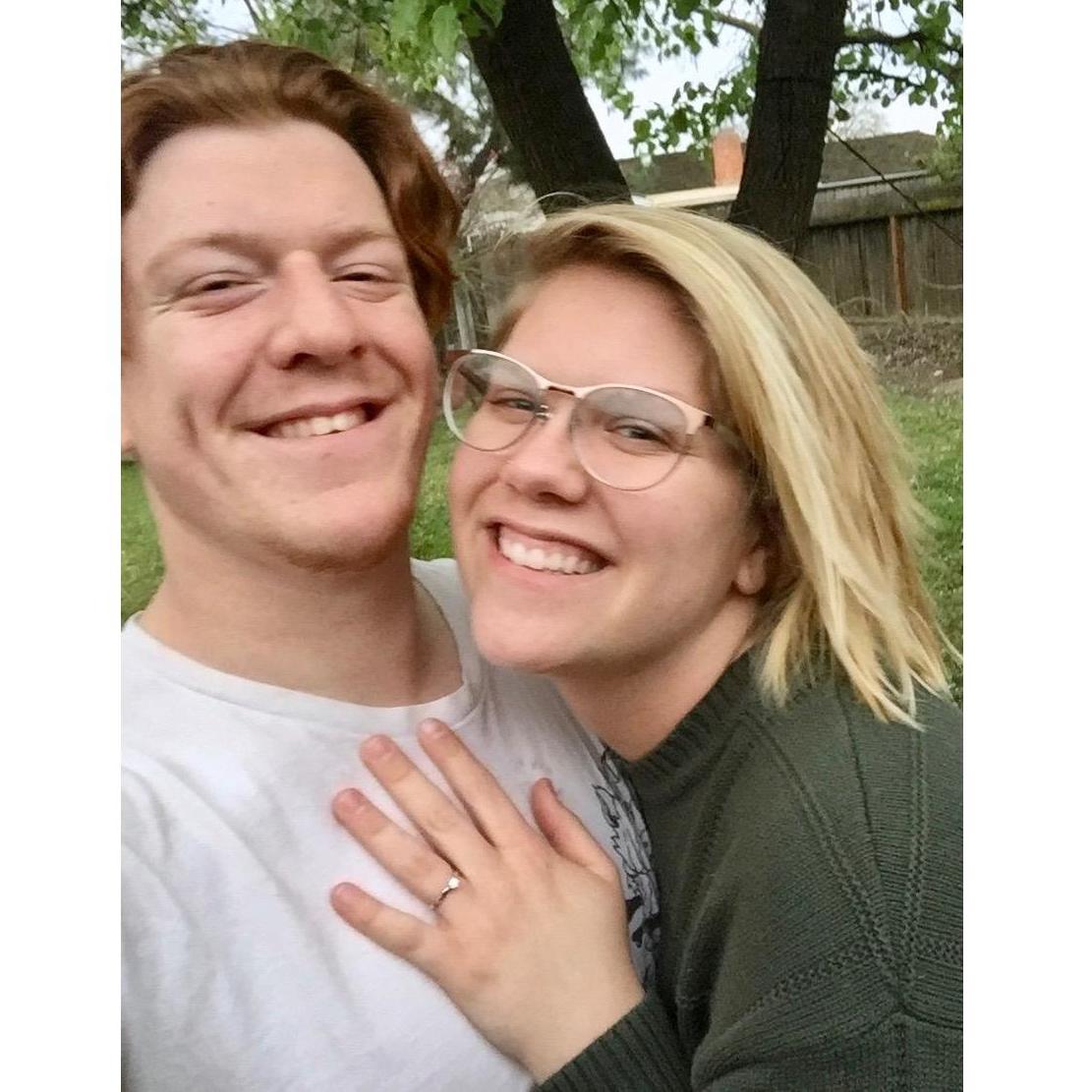 Celebrating our engagement, March 2019