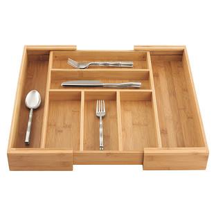 Expandable Bamboo Silverware Tray