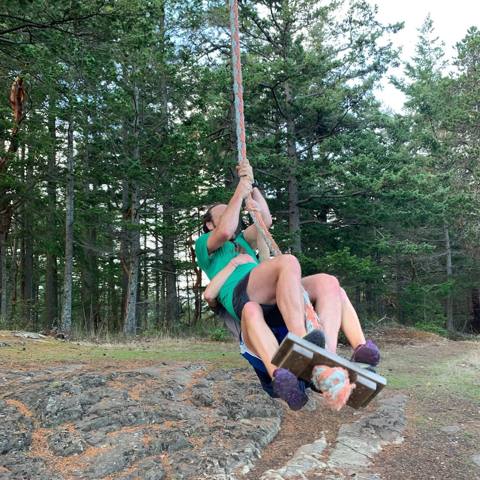 Sharing the Chadwick hill swing