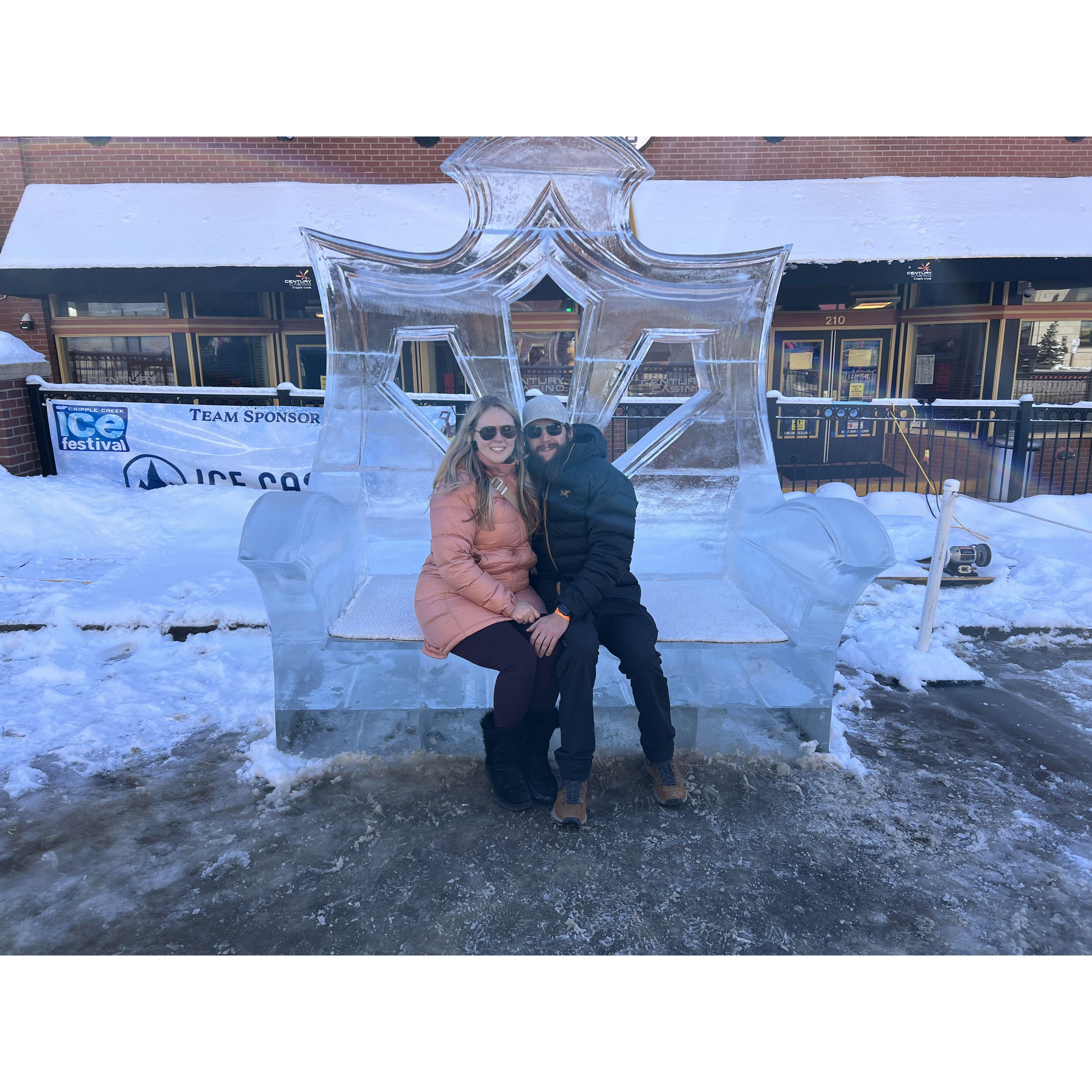 Cripple creek Ice sculptures