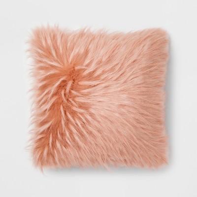 Faux Fur Throw Pillow - Room Essentials™ black