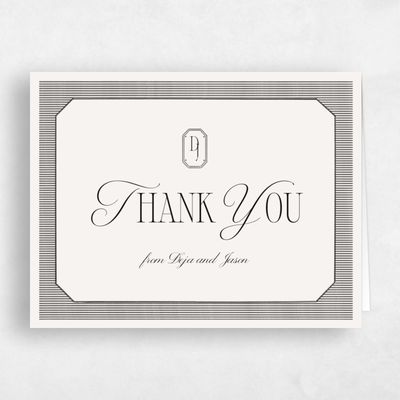 Beige Wedding Thank You - Sage Landscape