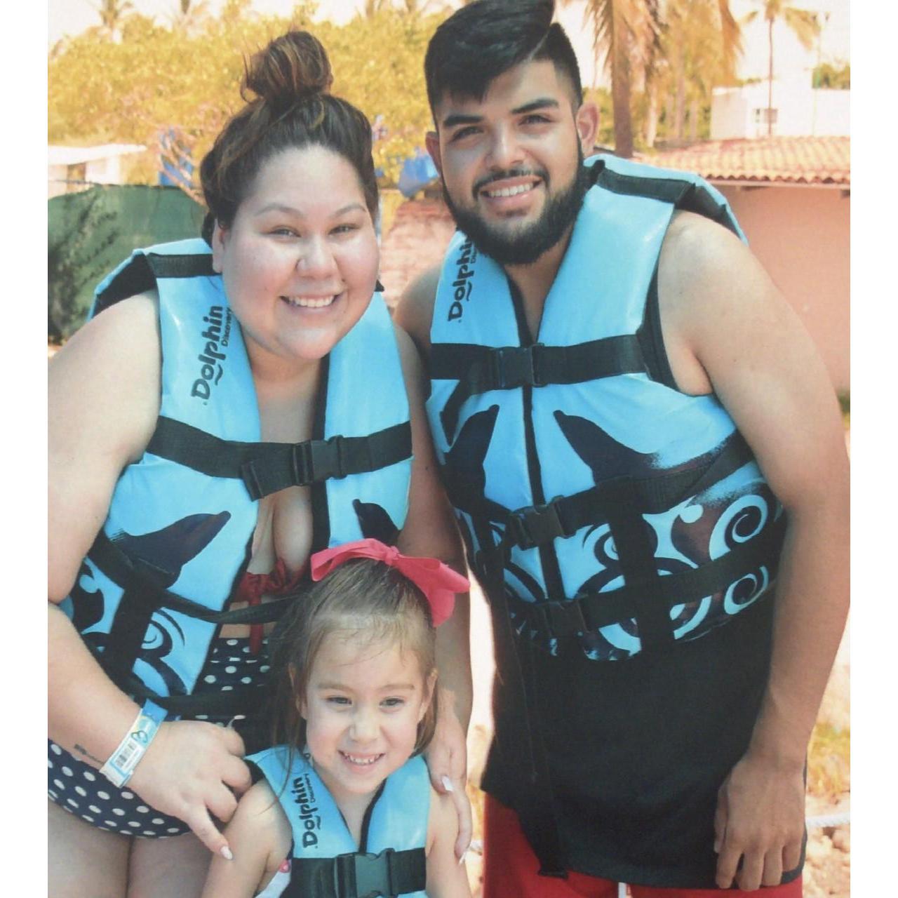 First vacation together to Puerto Vallarta, Mexico. About to swim with dolphins.