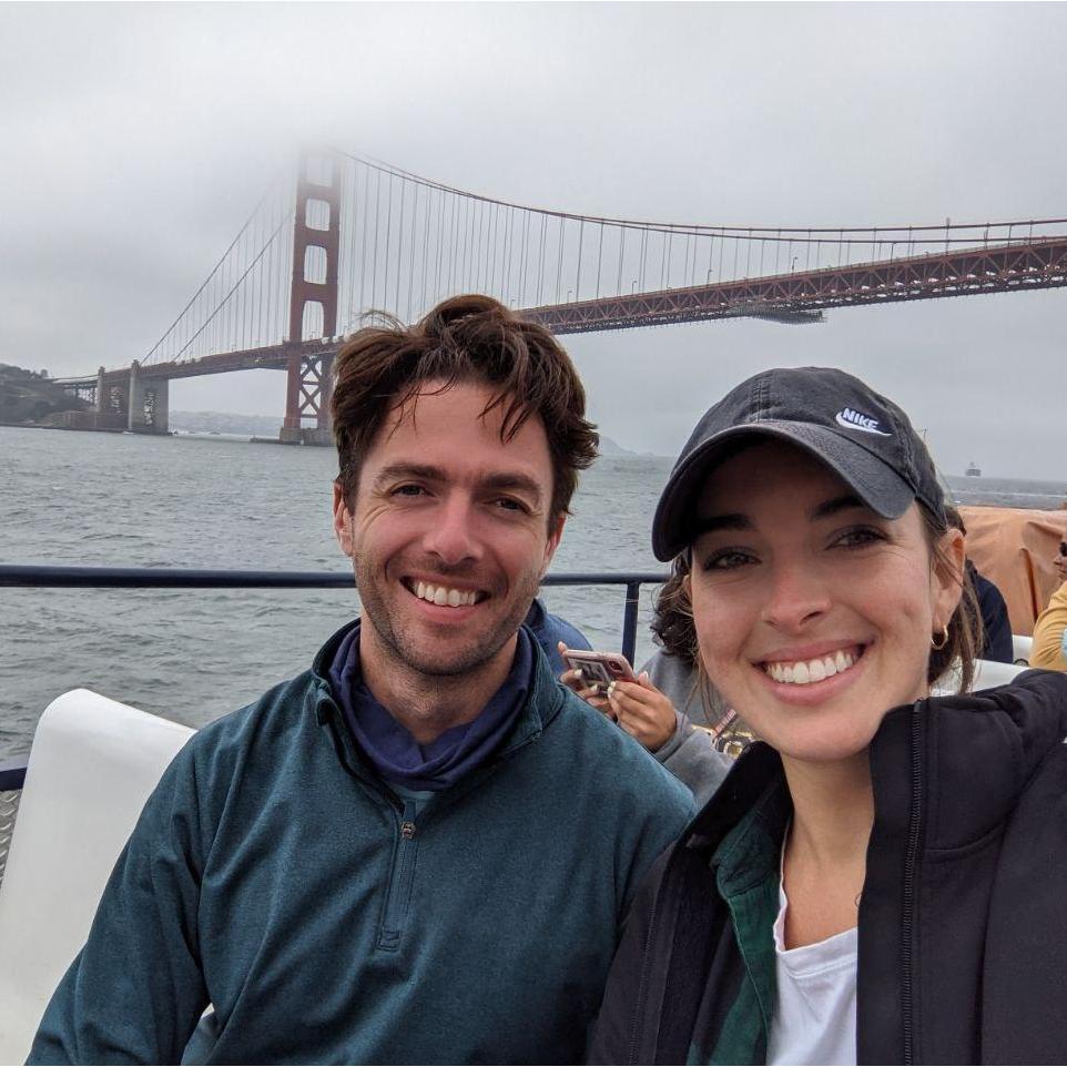 Marly's first SF visit! (peep the Golden Gate Bridge in the background)