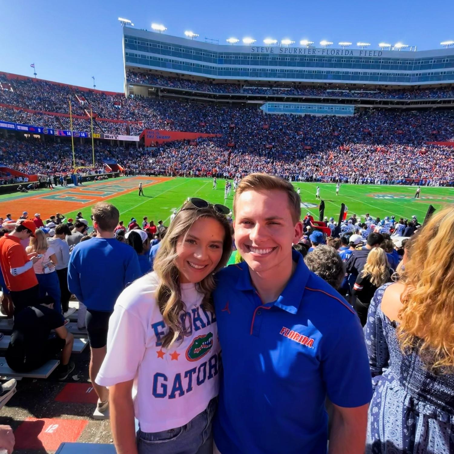 Our first football game together. Go Gators !