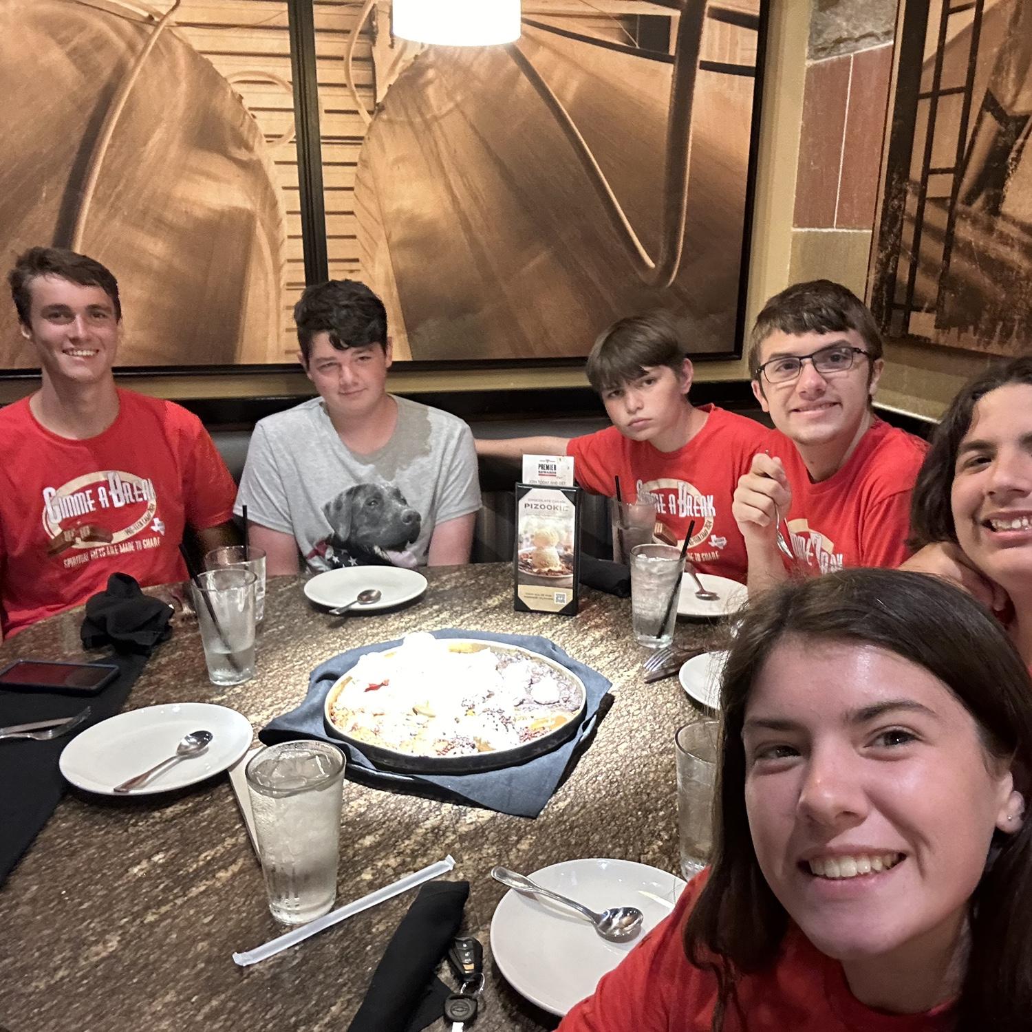 We enjoyed spending time getting to know each others family's...including celebrating some birthdays! this one was Coleman's